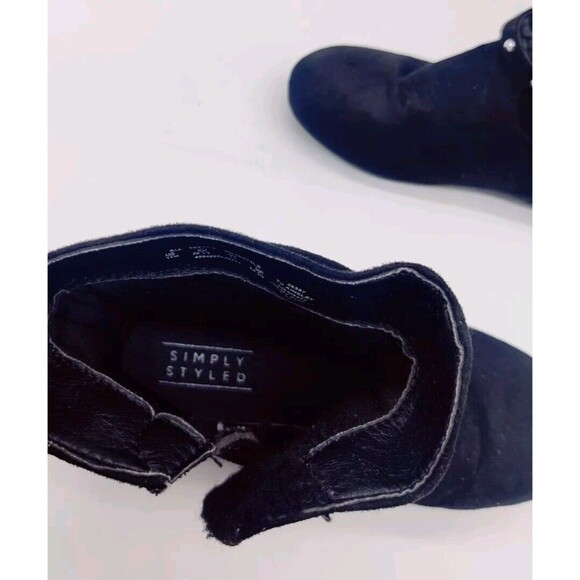 Simply Styled Black Faux Suede Ankle Boots Girls Sz 11 Booties TG Ainsley 26397 - Picture 11 of 12